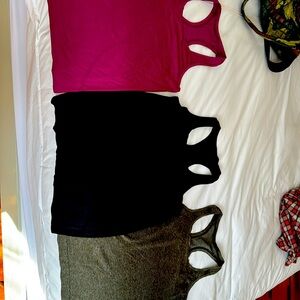 Three Lululemon Swiftly tech racerback tops, regular length